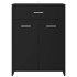 Armario de baño madera contrachapada negro 60x33x80