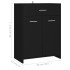 Armario de baño madera contrachapada negro 60x33x80