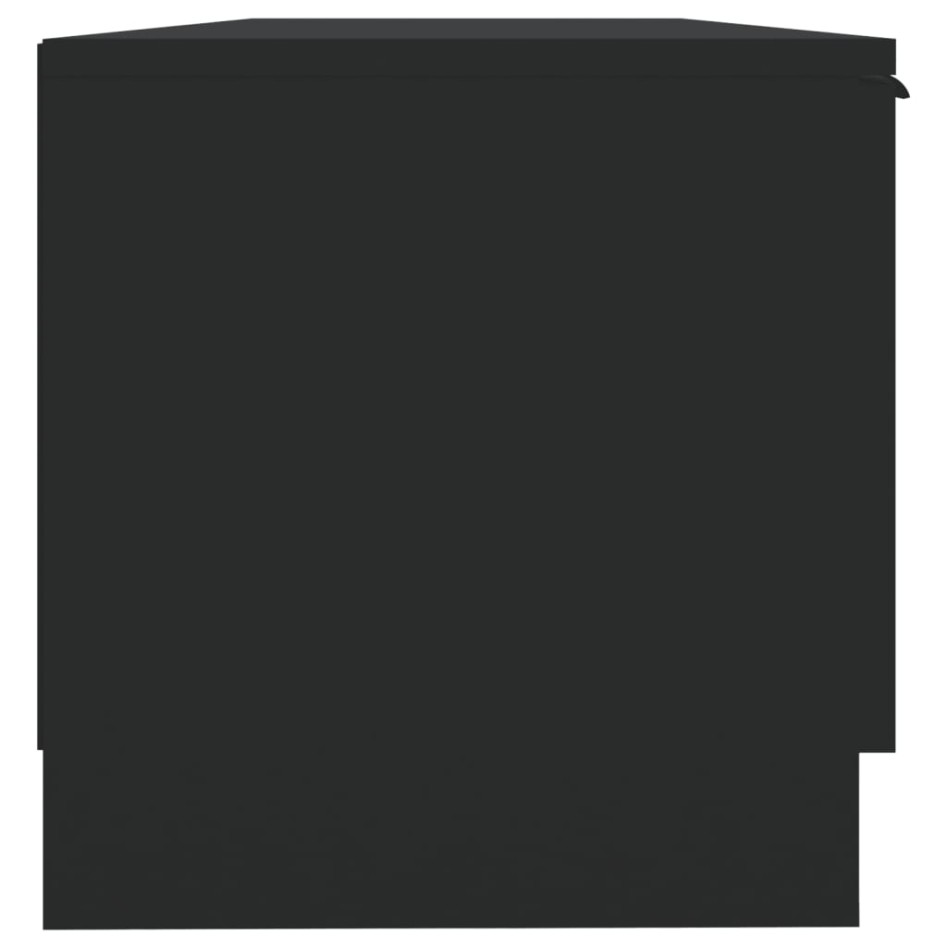 Mueble de TV madera contrachapada negro 102x35x36,5