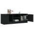 Mueble de TV madera contrachapada negro 102x35x36,5
