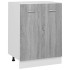 Armario inferior de cocina contrachapado gris 60x46x81,5