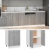 Armario inferior de cocina contrachapado gris 60x46x81,5