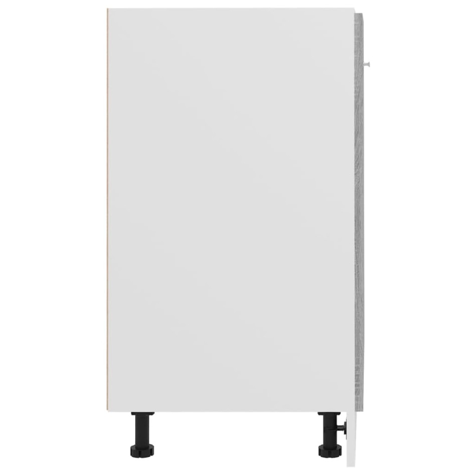 Armario inferior de cocina contrachapado gris 60x46x81,5