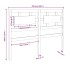 Cabecero de cama madera maciza pino marrón miel 205,5x4x100