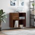 Mueble discos madera contrachapada roble marrón 84,5x38x89