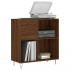 Mueble discos madera contrachapada roble marrón 84,5x38x89