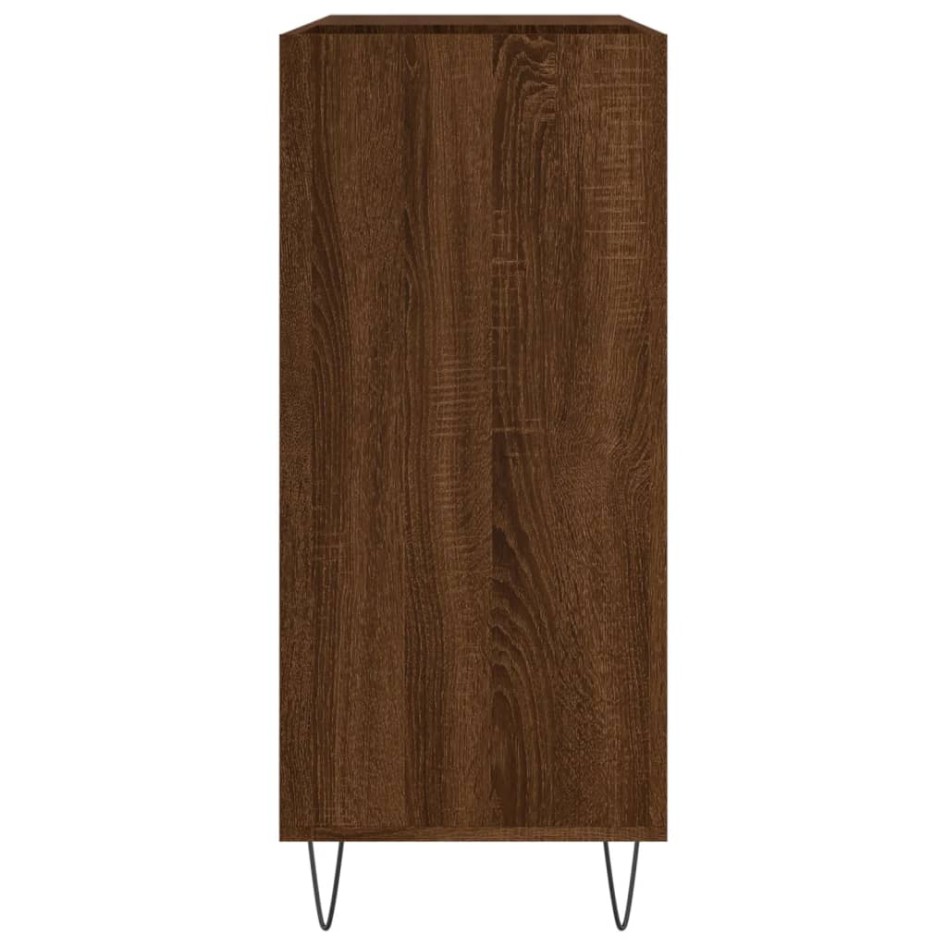Mueble discos madera contrachapada roble marrón 84,5x38x89