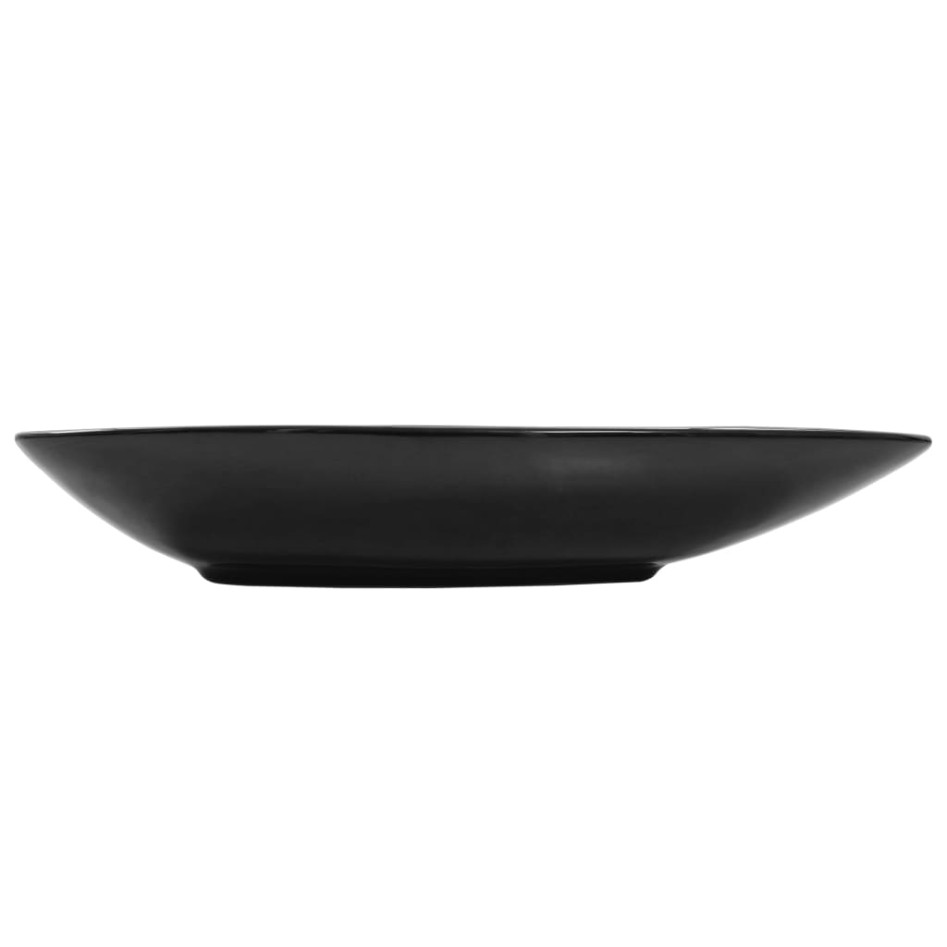 Lavabo de cerámica triangular negro 645x455x115