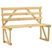 Banco de jardín de madera de pino impregnada 120 cm