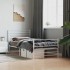 Estructura cama sin colchón con estribo metal blanco 75x190