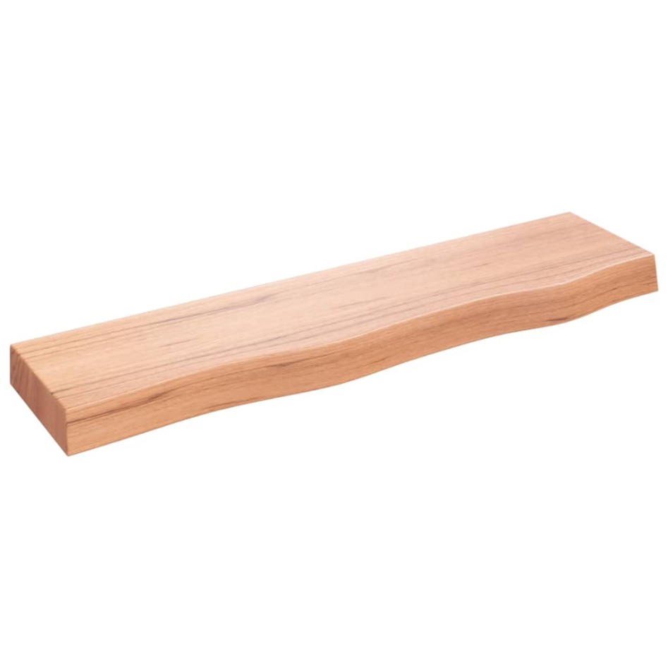 Estante de pared madera de roble tratada marrón claro