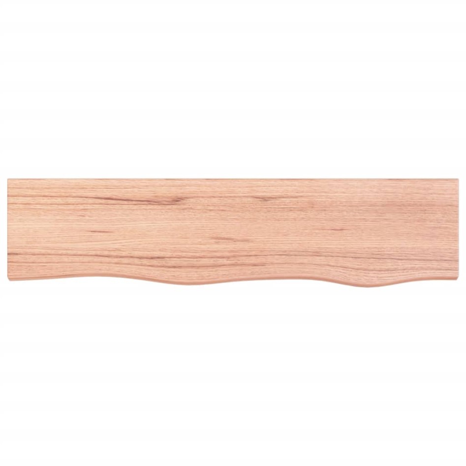 Estante de pared madera de roble tratada marrón claro
