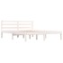 Estructura de cama sin colchón madera pino blanco 140x190