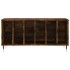 Mueble discos madera contrachapada roble ahumado 100x38x48