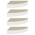 Estante de esquina de pared 4 uds MDF roble/blanco 35x35x3,8