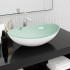 Lavabo de vidrio templado blanco 54,5x35x15,5