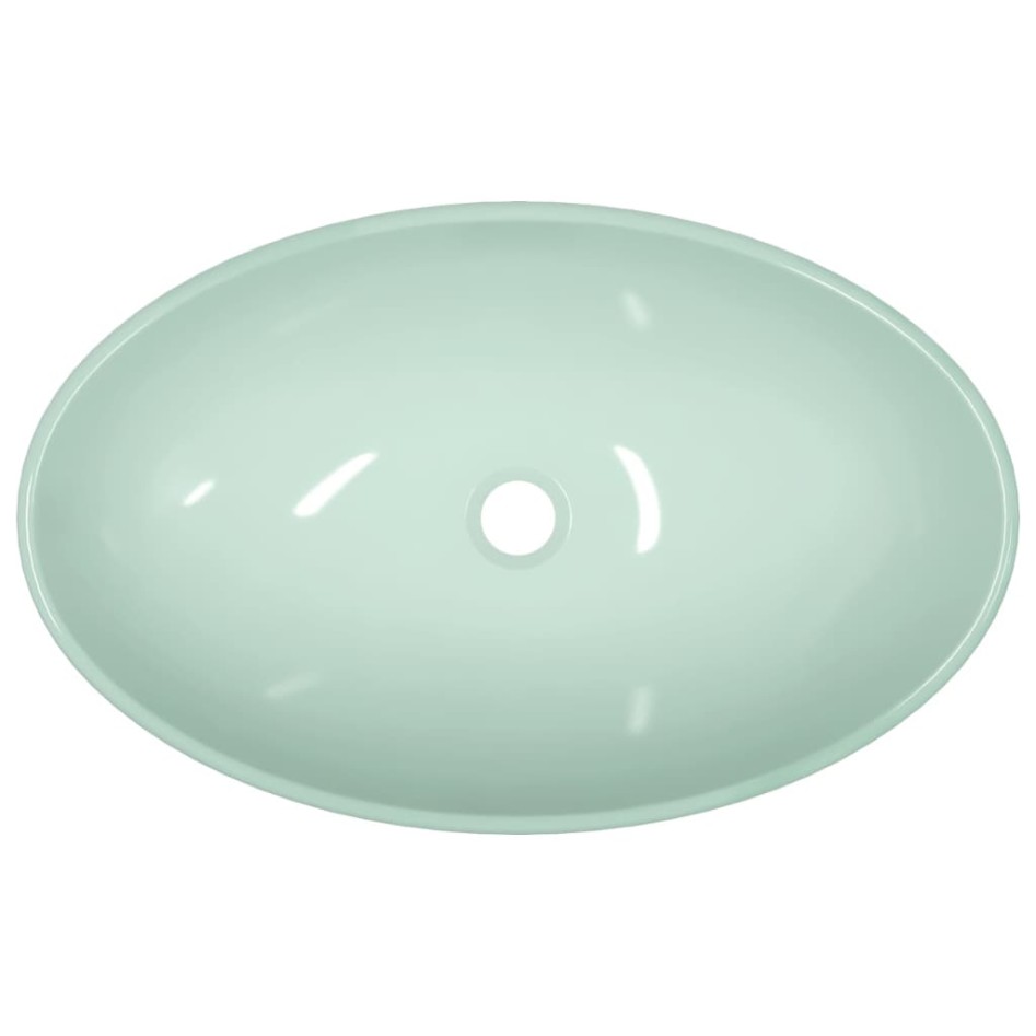 Lavabo de vidrio templado blanco 54,5x35x15,5