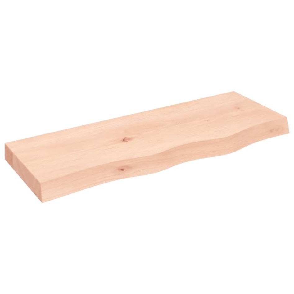 Estante de pared madera maciza roble sin tratar 80x30x(2-6)