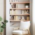 Estante de pared madera maciza roble sin tratar 80x30x(2-6)