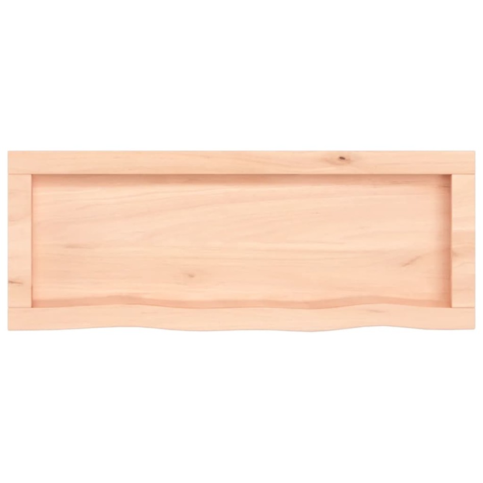 Estante de pared madera maciza roble sin tratar 80x30x(2-6)
