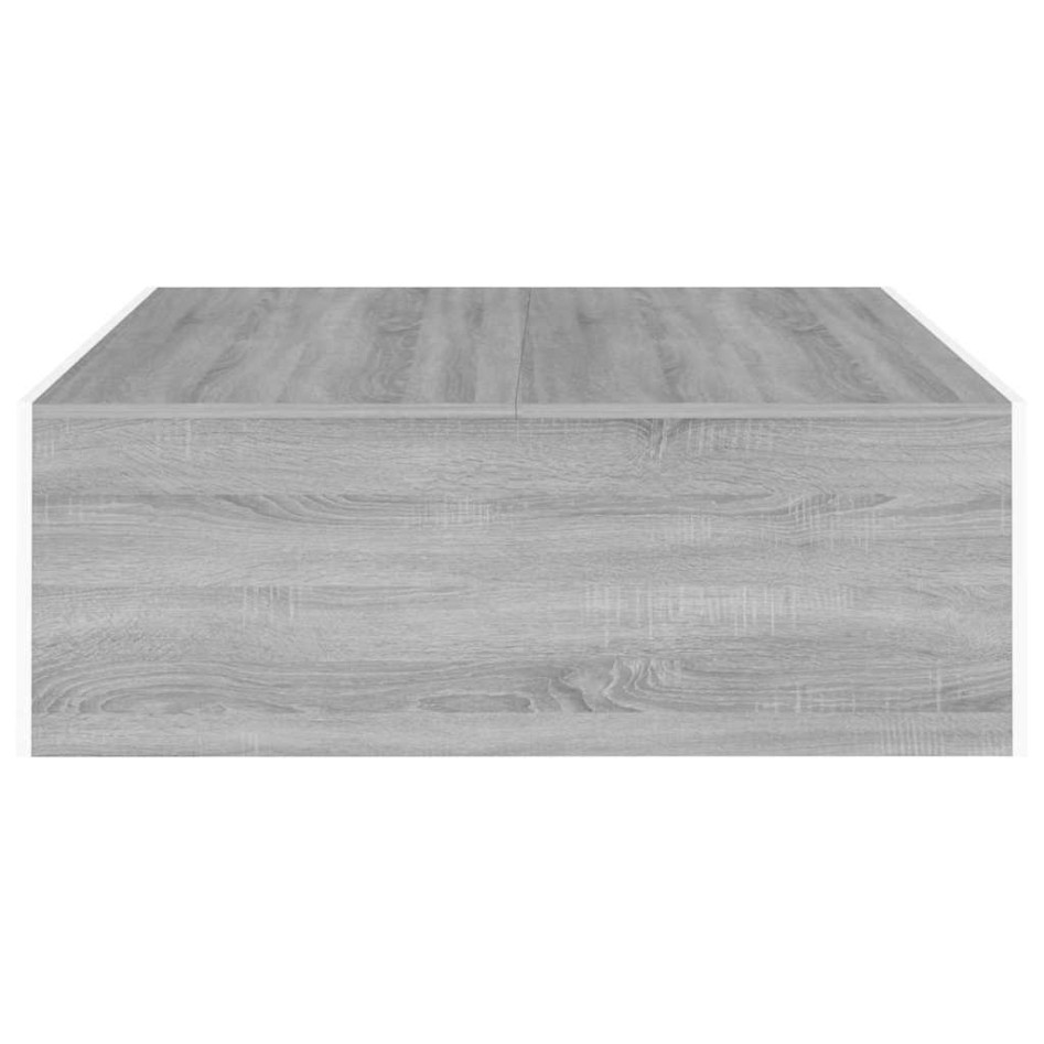 Mesa de centro madera de ingeniería gris Sonoma 100x100x35