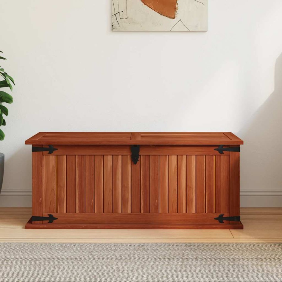 Baúl de almacenamiento de madera maciza de acacia 79x34x32