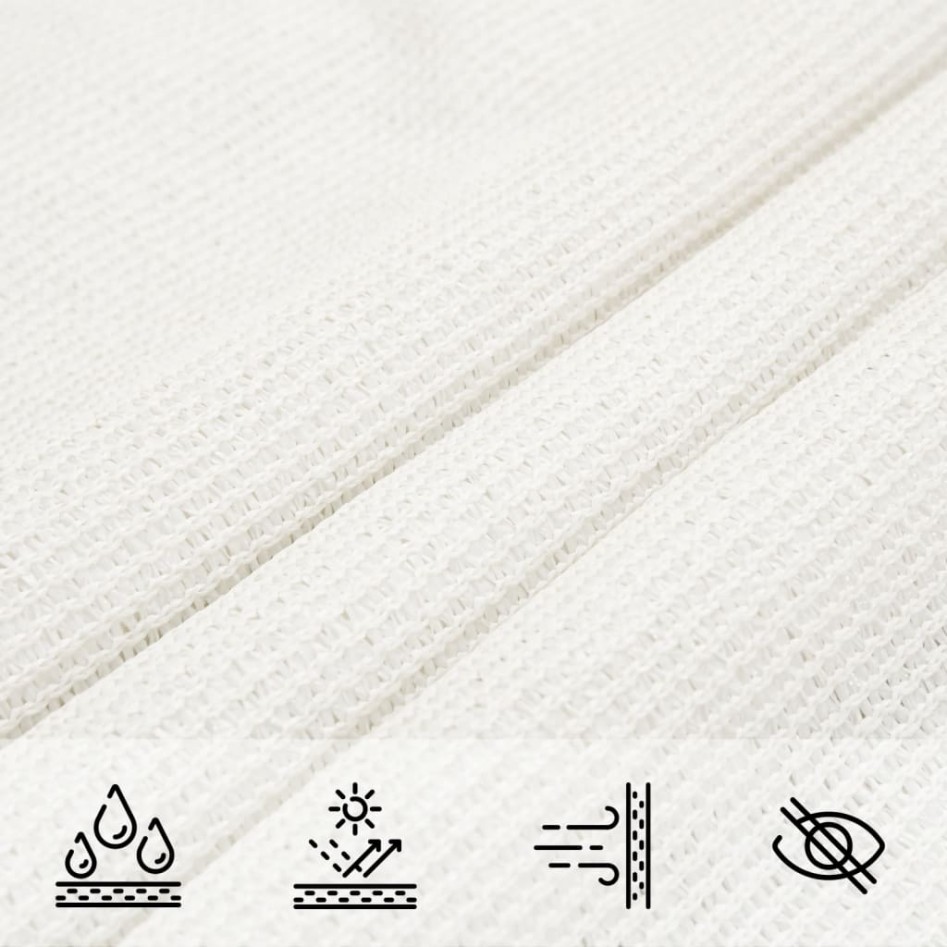 Toldo de vela blanco HDPE 160 g/m² 5x7