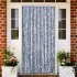 Cortina mosquitera azul y blanco chenilla 90x200