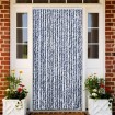 Cortina mosquitera azul y blanco chenilla 90x200 cm