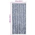 Cortina mosquitera azul y blanco chenilla 90x200