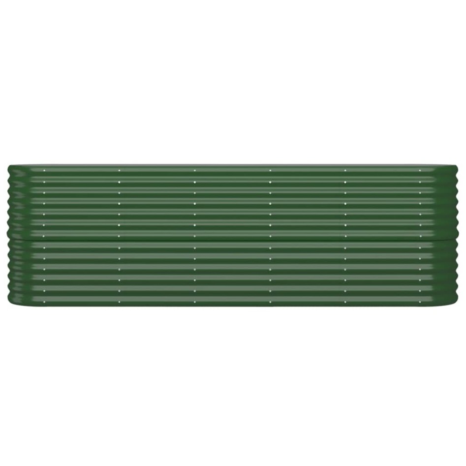 Jardinera arriate acero recubrimiento polvo verde 224x40x68