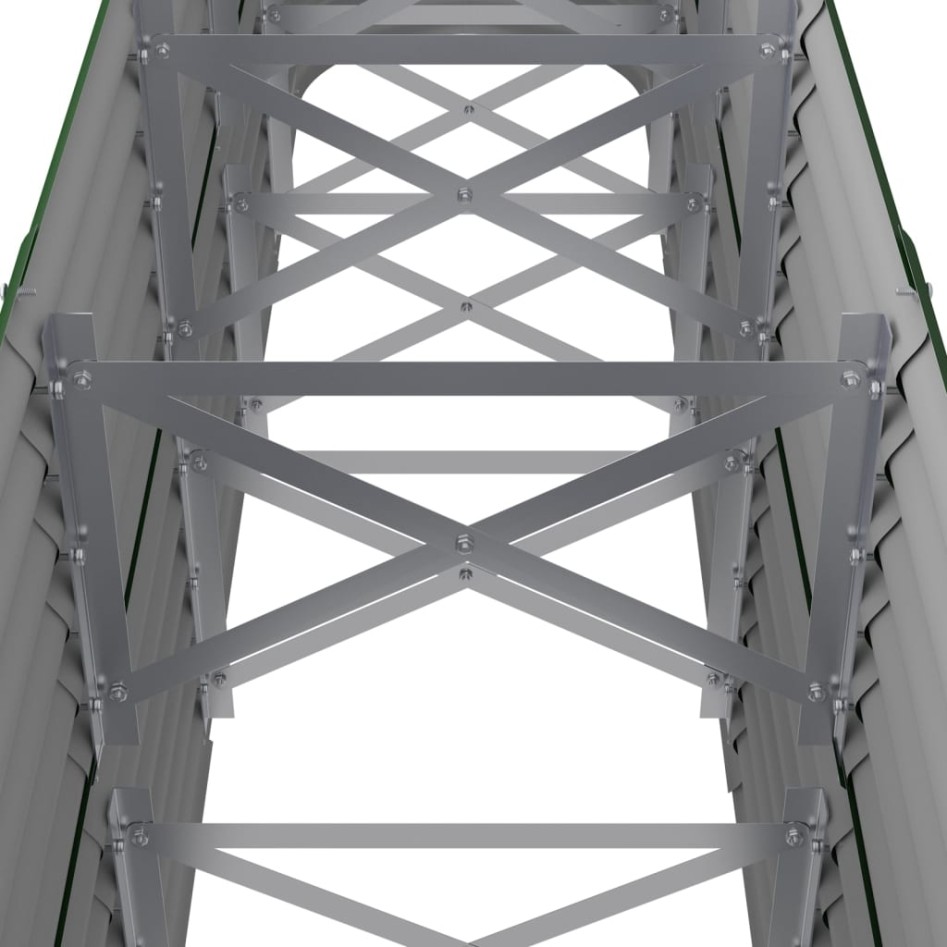 Jardinera arriate acero recubrimiento polvo verde 224x40x68