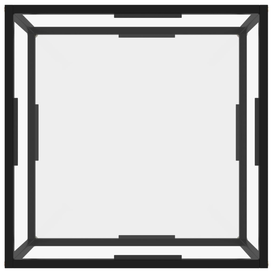 Mesa de centro transparente vidrio templado 60x60x35