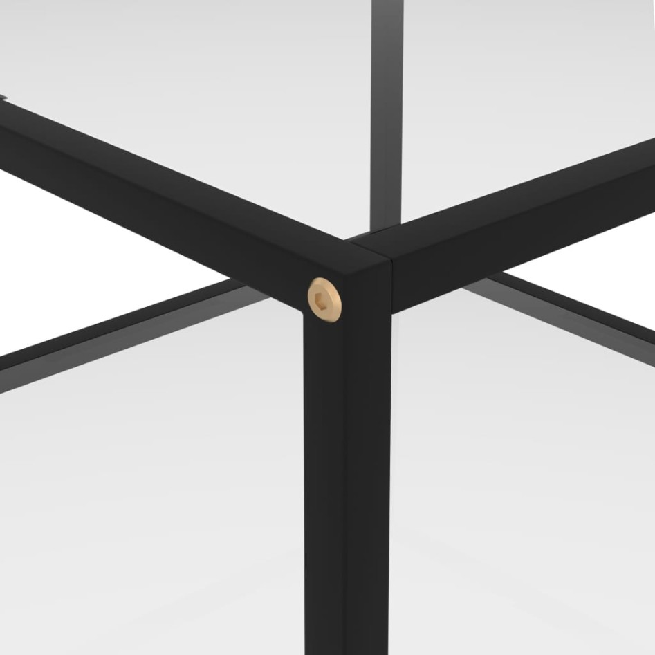 Mesa de centro transparente vidrio templado 60x60x35