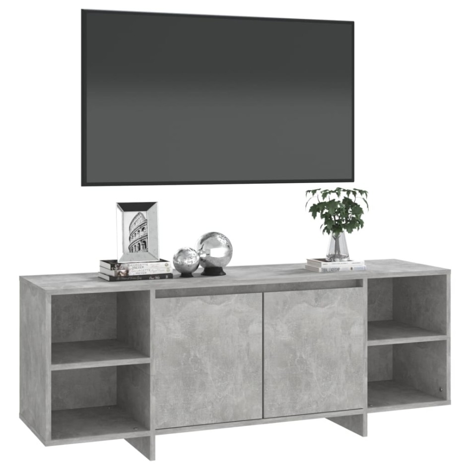 Mueble para TV madera contrachapada gris hormigón 130x35x50
