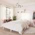 Estructura cama doble pequeña sin colchón madera maciza