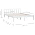 Estructura cama doble pequeña sin colchón madera maciza