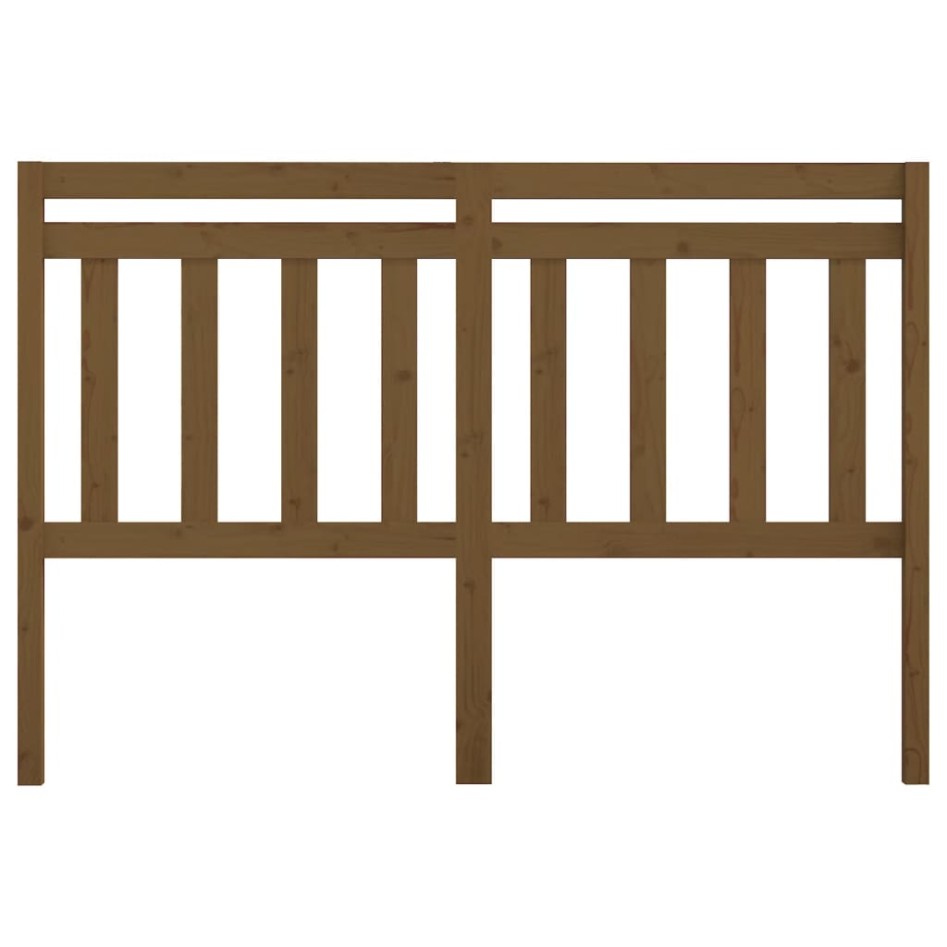 Cabecero de cama madera maciza de pino marrón miel 166x4x100