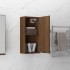 Armario de baño de pared roble marrón 32x20x67
