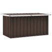 Caja de almacenaje para jardín marrón 129x67x65 cm
