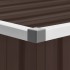 Caja de almacenaje para jardín marrón 129x67x65