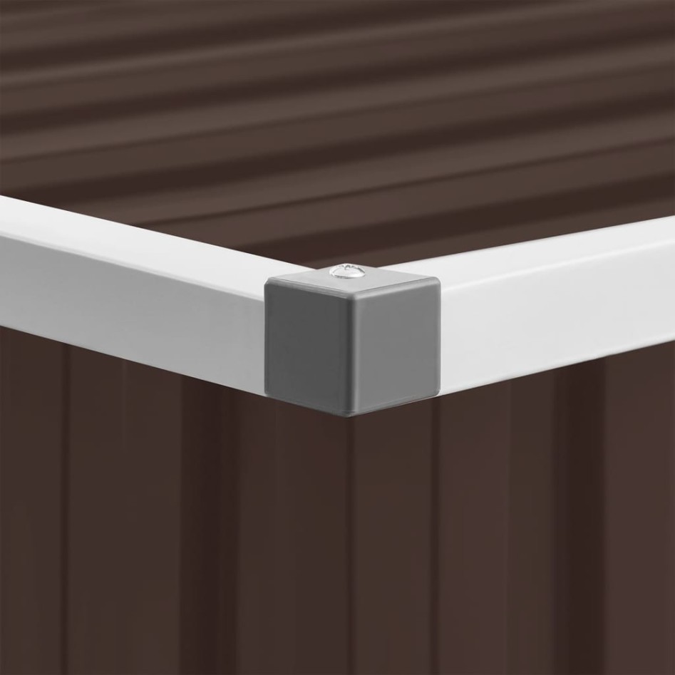 Caja de almacenaje para jardín marrón 129x67x65