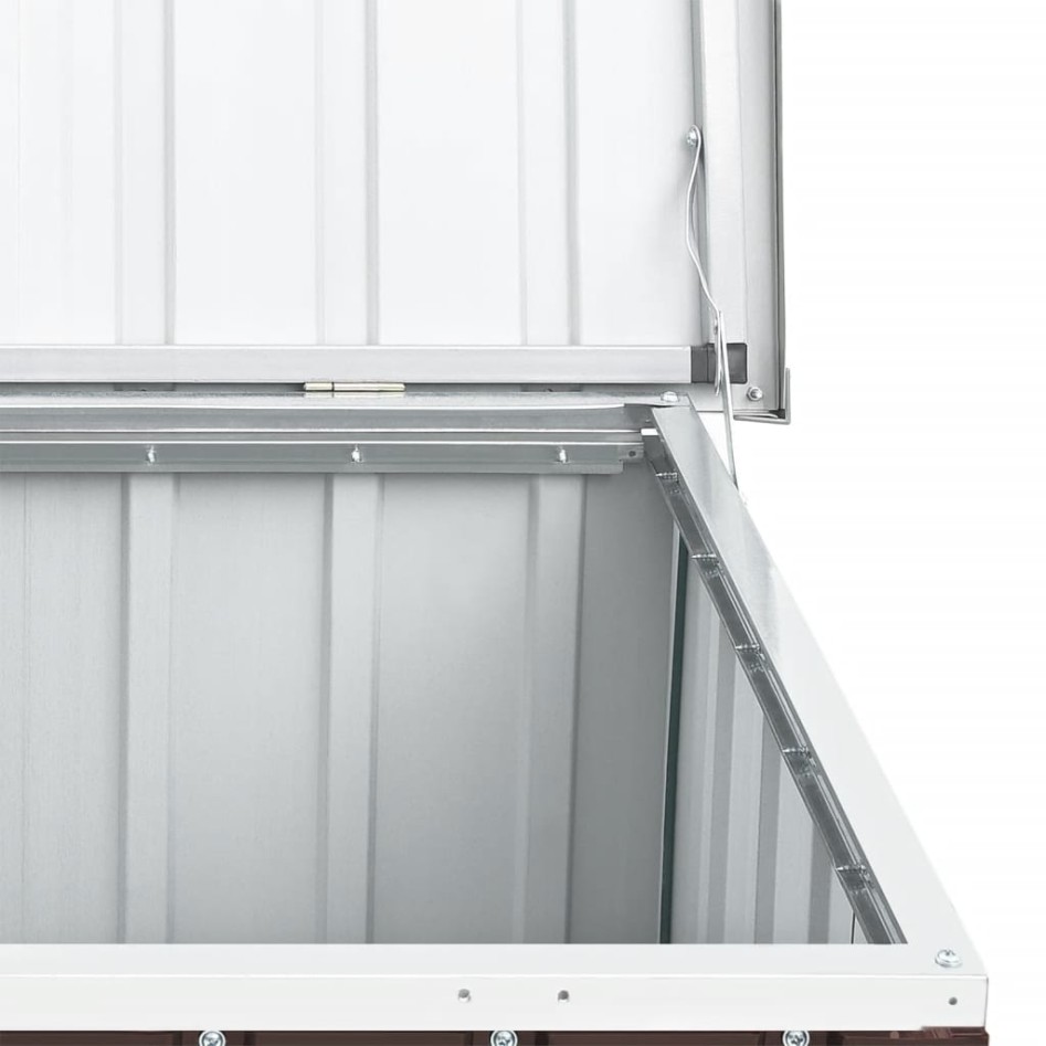Caja de almacenaje para jardín marrón 129x67x65