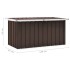 Caja de almacenaje para jardín marrón 129x67x65