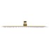 Cabezal ducha efecto lluvia acero inox cuadrado dorado 40x40