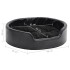 Cama para perros felpa y cuero sintético negra 69x59x19