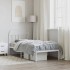 Estructura cama sin colchón con cabecero metal blanco 80x200
