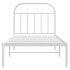 Estructura cama sin colchón con cabecero metal blanco 80x200