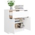 Aparador de madera contrachapada blanco 60x30x70