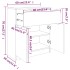 Aparador de madera contrachapada blanco 60x30x70